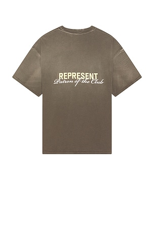 REPRESENT Patron Of The Club Tee in Olive