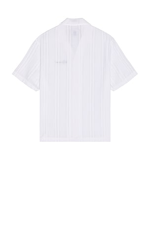 REPRESENT Embroidered Bowling Shirt in White