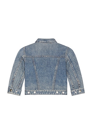Rag & Bone Mini Miramar Trucker Jacket in Blue. Size 7/8. Also