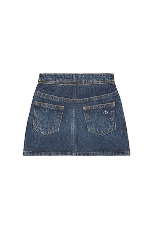 Rag & Bone Mini Miramar Terry Skirt in Blue. Size 7/8. Also