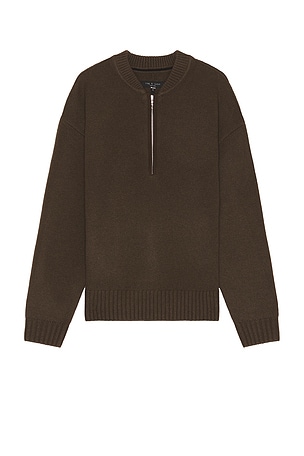 Clarkson Mixed Media Quarter Zip Sweater Rag & Bone