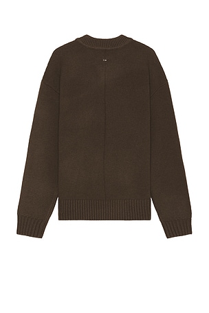 Rag & Bone Clarkson Mixed Media Quarter Zip Sweater in Brown