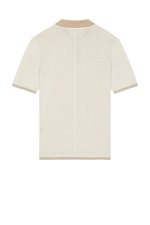 Rag & Bone Harvey Knit Polo in Beige