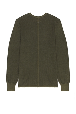 Rag & Bone Gregory Merino Long Sleeve Crew Sweater in Olive