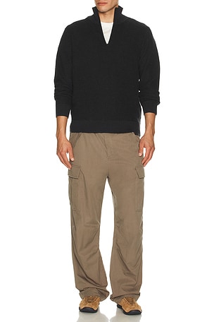 Rag & Bone Joel Merino Half Zip Sweater in Charcoal. Size XL/1X. Also