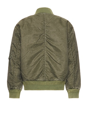 Rag & Bone Manston Nylon Bomber Jacket in Olive