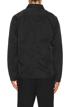 Rag & Bone Karl Nylon Zip Shirt Jacket in Black
