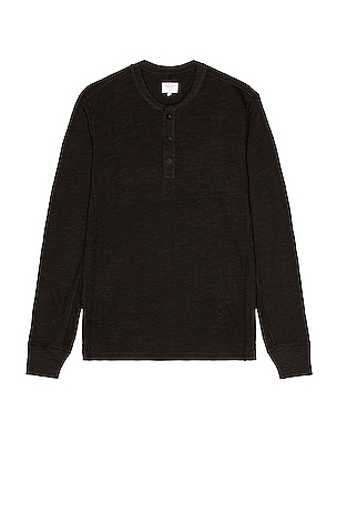 KROST Black Layered Long Sleeve Thermal Cotton Tee Shirt