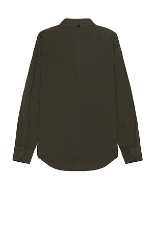 Rag & Bone Tomlin Stretch Dobby Shirt in Dark Green