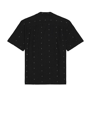 Rag & Bone Avery Embroiderd Linen Shirt in Black. Size S. Also