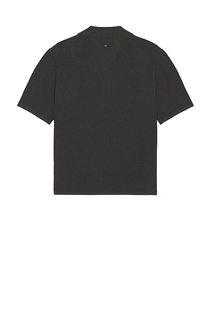 Rag & Bone Zig-Zag Avery Short Sleeve Shirt in Grey