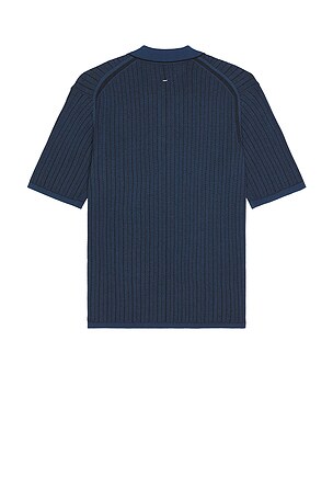 Rag & Bone Harvey Garment Dyed Polo in Navy