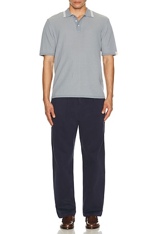 Rag & Bone Harvey Tipped Polo in Blue