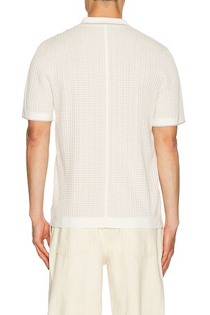 Rag & Bone Harvey Rib Polo in Beige