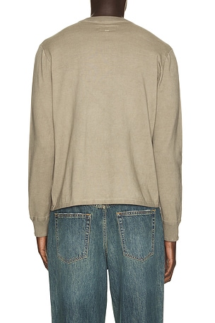 Rag & Bone Washed Supima Henley in Grey
