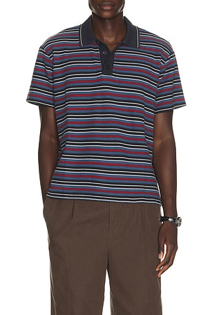 Stripe Pique Polo in Rag & Bone