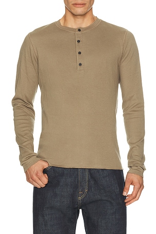 Classic Textured Knit Henley Rag & Bone