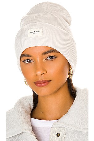 Rag & Bone Addison Beanie in Ivory | REVOLVE display picture 2