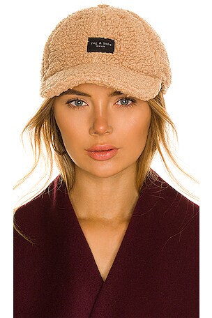 Rag & Bone Addison Baseball Cap in Camel Sherpa | REVOLVE display picture 2