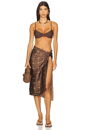 Rag & Bone Pearly Button Scarf in Brown