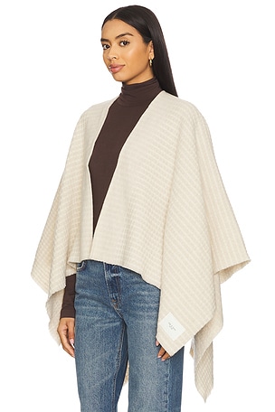 Rag & Bone Joni Waffle Poncho in Cream
