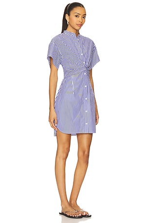 Rag & Bone Gretchen Stripe Poplin Dress in Navy