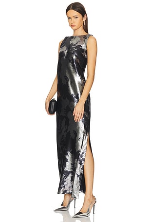 Rag & Bone Margaret Metallic Dress in Metallic Silver