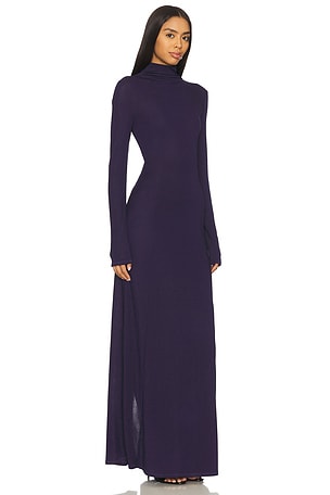 Rag & Bone Elsa Lurex Turtleneck Maxi Dress in Purple. Size XS. Also