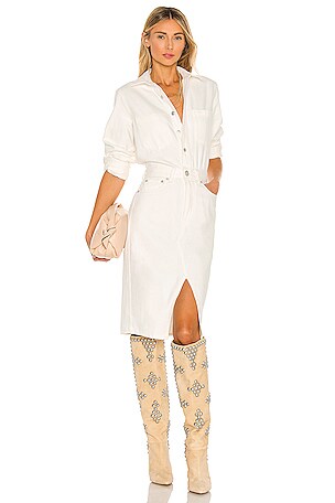 rag and bone shirt dress RAG & BONE Aiden striped cotton-poplin midi shirt dress