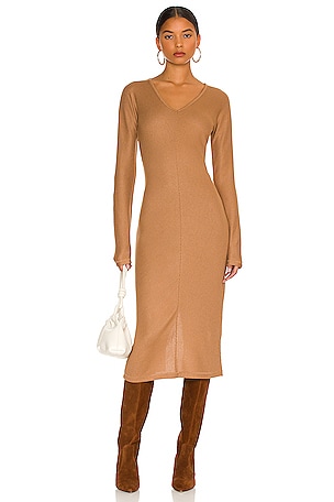 Rag & Bone The Knit Rib Bias Dress in Camel | REVOLVE Rag & Bone The Knit Rib Bias Dress in Camel | REVOLVE