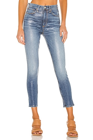 Rag Bone Nina High Rise Ankle Skinny Jean in Clear Foil REVOLVE