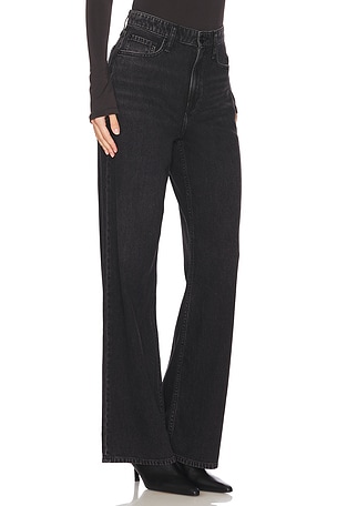 Rag & Bone Featherweight Logan Wide Leg in Black