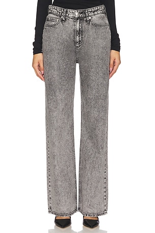 CALÇA DE CINTURA MÉDIA, WIDE LEG FEATHERWEIGHT LOGAN Rag & Bone