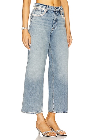 Rag & Bone Andi High Rise Ankle Wide Leg in Blue