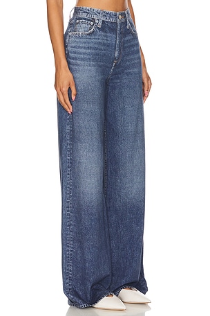 Rag & Bone Miramar Sofie Wide Leg Ankle Pant in Denim-Medium