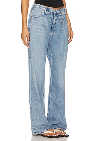 Rag & Bone Featherweight Phoebe Wide Leg Jeans in Blue. Size XS. Also