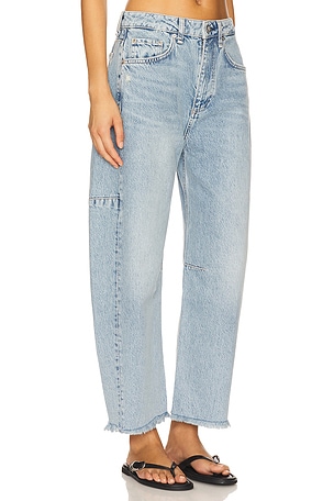 Rag & Bone Charlie Barrel Jeans in Denim-Light