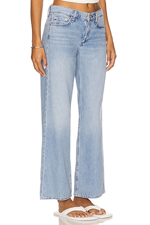 Rag & Bone Featherweight Saige Low-Rise Ankle Straight Jeans in Blue. Size 34. Also