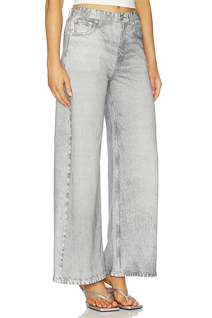 Rag & Bone Miramar Sofie Wide Leg Ankle Pant Jeans in Light Grey