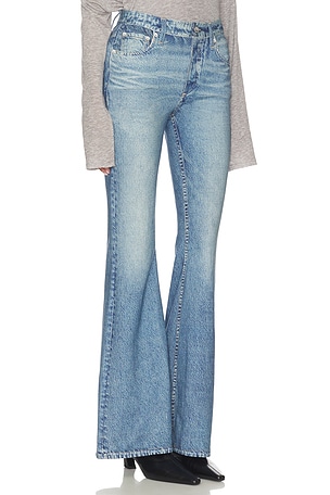 Rag & Bone Miramar Ponte Dahlia Full Length Jeans in Blue. Size 30. Also