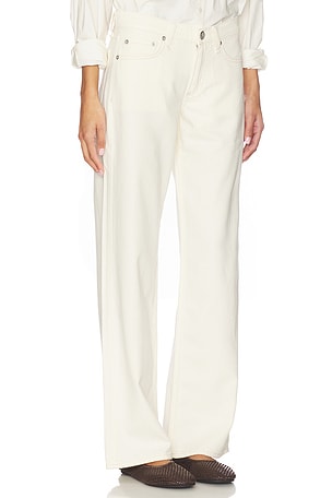Rag & Bone Featherweight Saige Low Rise Straight in Ivory