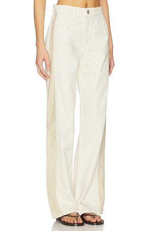 Rag & Bone Logan Spliced Wide in Ivory