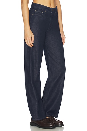 Rag & Bone Featherweight Logan Wide Leg Jeans in Navy