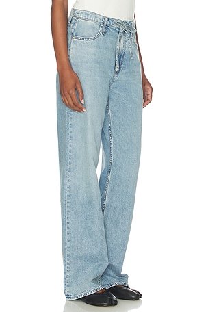 Rag & Bone Featherweight Phoebe Drawstring Wide Jeans in Blue