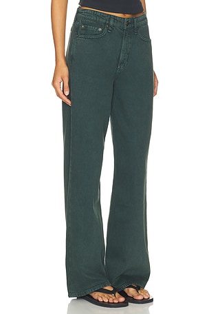 Rag & Bone Featherweight Logan Wide Leg Jeans in Green