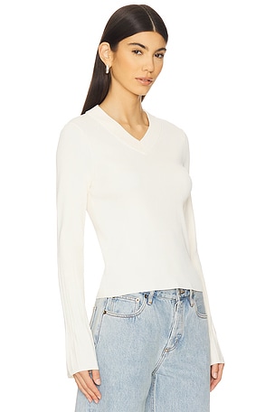 Rag & Bone PULL DÉCOLLETÉ V AUSTEN in Ivory
