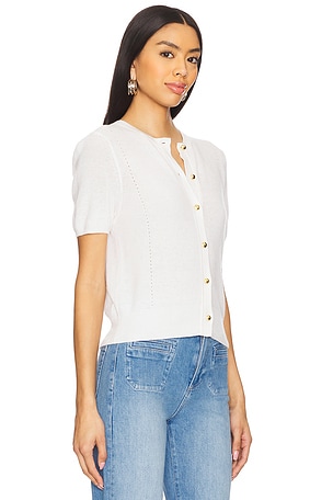 Rag & Bone Dina Cotton Cash Cardigan in Ivory