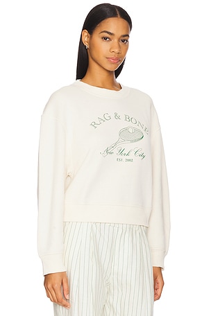 Rag & Bone Rb Raquet Sweatshirt in Cream