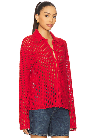 Rag & Bone Khloe Cardigan in Red