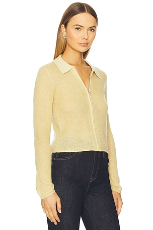 Rag & Bone Leva Zip Polo Sweater in Yellow. Size XS. Also